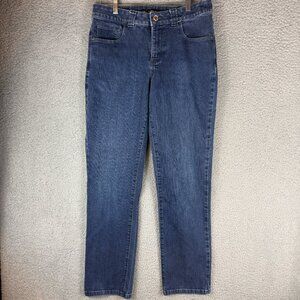 Lee Classic Fit Womens Jeans Size 8 Medium Blue Straight Leg Denim